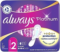 Гігієнічні прокладки, 7 шт. - Always Platinum Ultra Super Plus — фото N2