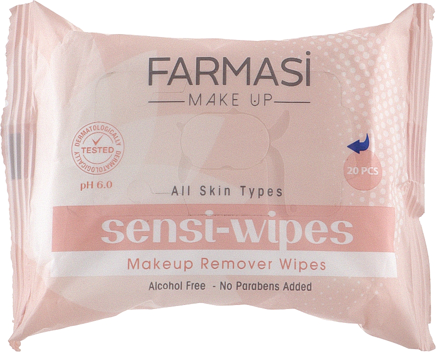 Серветки для зняття макіяжу - Farmasi Make Up Remover Wipes pH 6.0