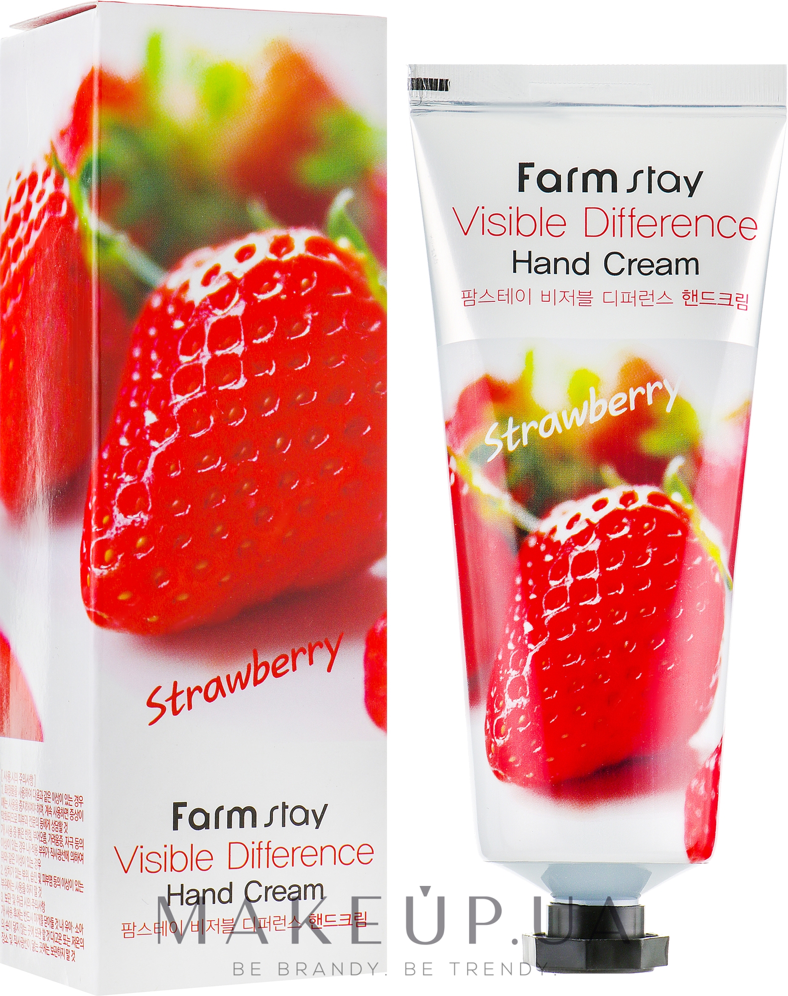 Крем для рук с экстрактом клубники - FarmStay Visible Difference Hand Cream Strawberry  — фото 100g