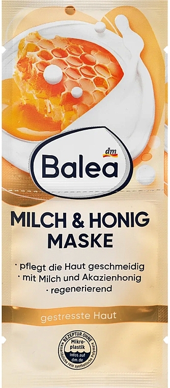 Маска для лица «Молоко и мед» - Balea Milk And Honey Face Mask