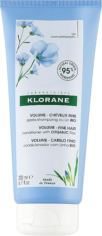 Кондиціонер для об'єму з екстрактом органічного льону - Klorane Volume -Fine Hair with Organic Flax — фото N1