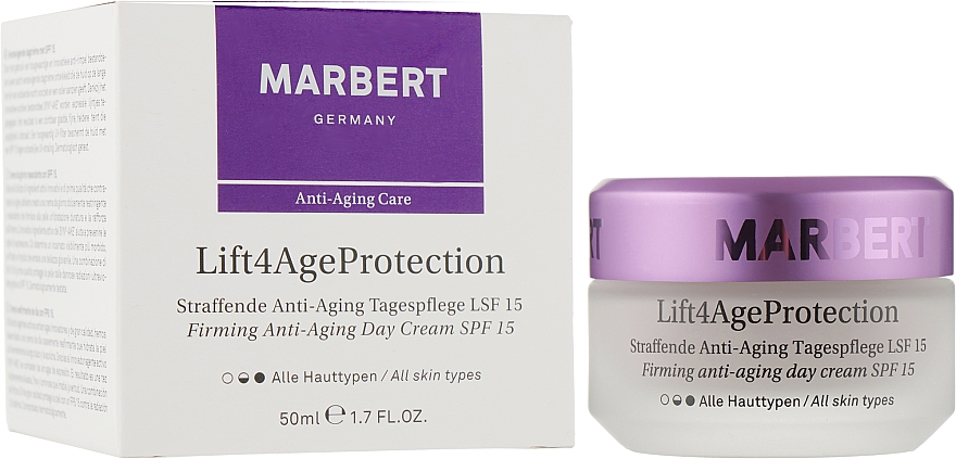 Укрепляющий дневной крем - Marbert Lift4Age Protection Firming Anti-Aging Day care SPF 15 — фото N2
