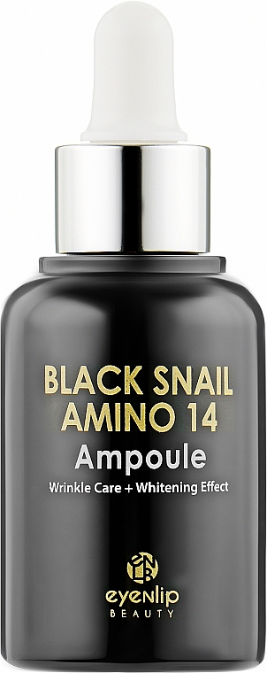 Сыворотка для лица с фильтратом муцина улитки - Eyenlip Black Snail Amino 14 Ampoule