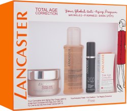 Духи, Парфюмерия, косметика Набор - Lancaster Total Age Correction Program Set (clean/100ml + cr/50ml + serum/10ml + oil/3ml)