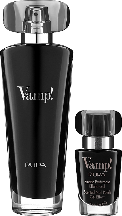 Pupa Vamp Black - Набор (edp/50ml + nail/polish/9ml) — фото N2