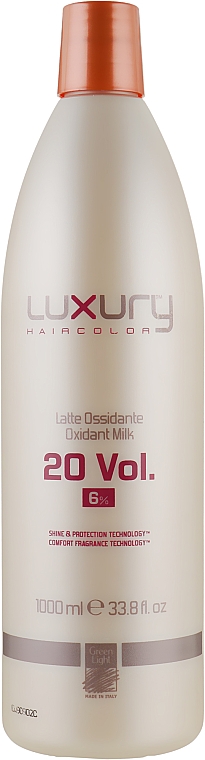 Молочний Оксидант - Green Light Luxury Haircolor Oxidant Milk 6% 20 vol. — фото N1