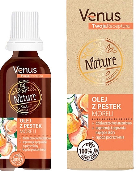 Олія кісточок абрикоси - Venus Nature Apricot Kernel Oil — фото N1