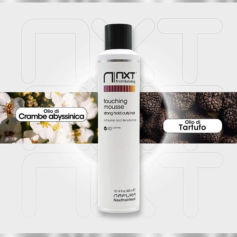 Пінка-мус для кучерявого волосся сильної фіксації - Napura NXT Touching Mousse Curly Hair Strong Hold — фото N2