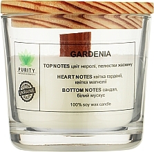 Духи, Парфюмерия, косметика Аромасвеча "Gardenia", в стакане - Purity Candle