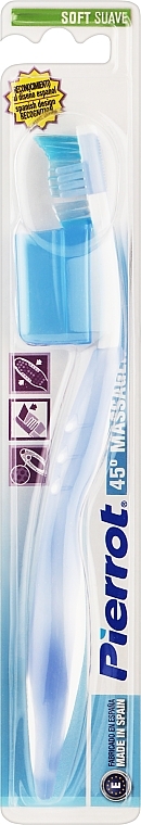 Зубная щетка "Массажер 45°", мягкая, сиреневая - Pierrot Energy — фото N1