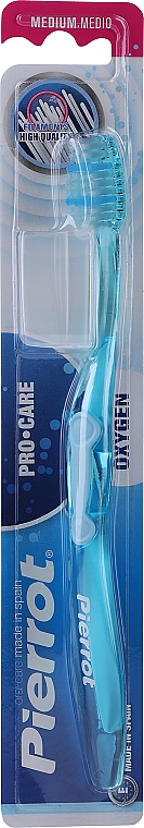 Зубна щітка середня, блакитна - Pierrot Oxygen Medium Toothbrush — фото N1