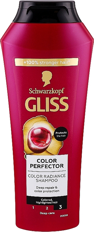 Шампунь для фарбованого і освітленого волосся - Gliss Color Perfector Repair & Protect Shampoo