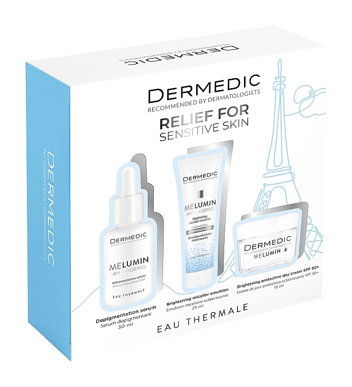 Набор - Dermedic Melumin (serum/30ml + cr/25ml + eye/cr/15ml) — фото N1