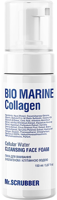 Пінка для вмивання з колагеном і клітинною водою - Mr.Scrubber Bio Marine Collagen — фото N1