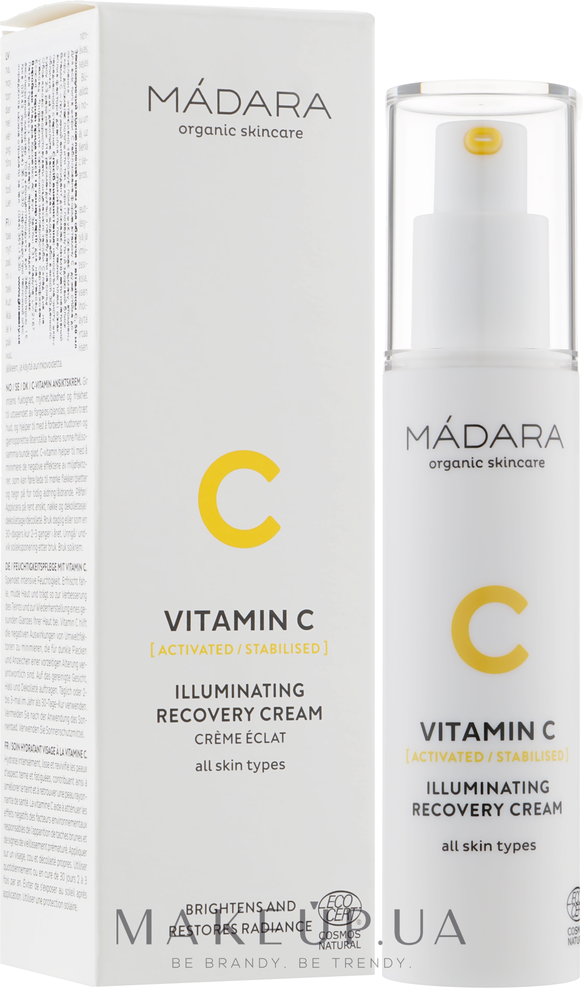 Увлажняющий восстанавливающий крем для лица с витамином С - Madara Cosmetics Vitamin C Illuminating Recovery C Cream — фото 50ml