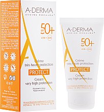 Крем для тіла сонцезахисний - A-Derma Protect Cream Very High Protection SPF 50+ — фото N1