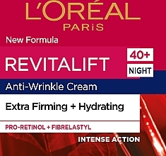Нічний крем з еластином проти зморшок - L'Oreal Paris Revitalift Night Cream — фото N2