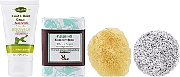 Набор с маслом арганы - Kalliston Gift Box (soap/100g + foot/cr/50ml + sponge + stone) — фото N2