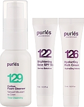 Набір - Purles Skin Care Travel Set (cl/foam/50ml + f/cr/15ml + f/base/10ml) — фото N2