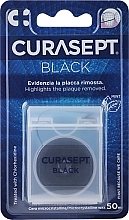 Духи, Парфюмерия, косметика Зубная нить черная, 50 м, мятная - Curaprox Curasept Waxed Classic Black Floss