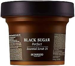 Скраб для обличчя з чорним цукром - SkinFood Black Sugar Perfect Essential Scrub 2X — фото N1