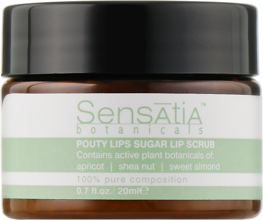 Сахарный скраб для губ - Sensatia Botanicals Pouty Lips Sugar Lip Scrub — фото N1