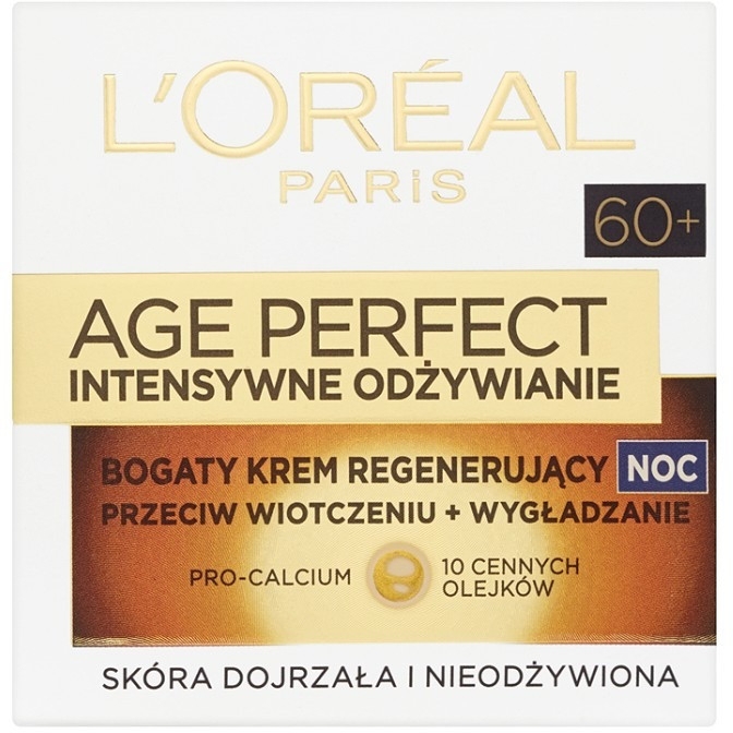 Нічний крем для обличчя - L'Oreal Paris Age Perfect Intense Nutrition Rich Cream 60+ Night Cream