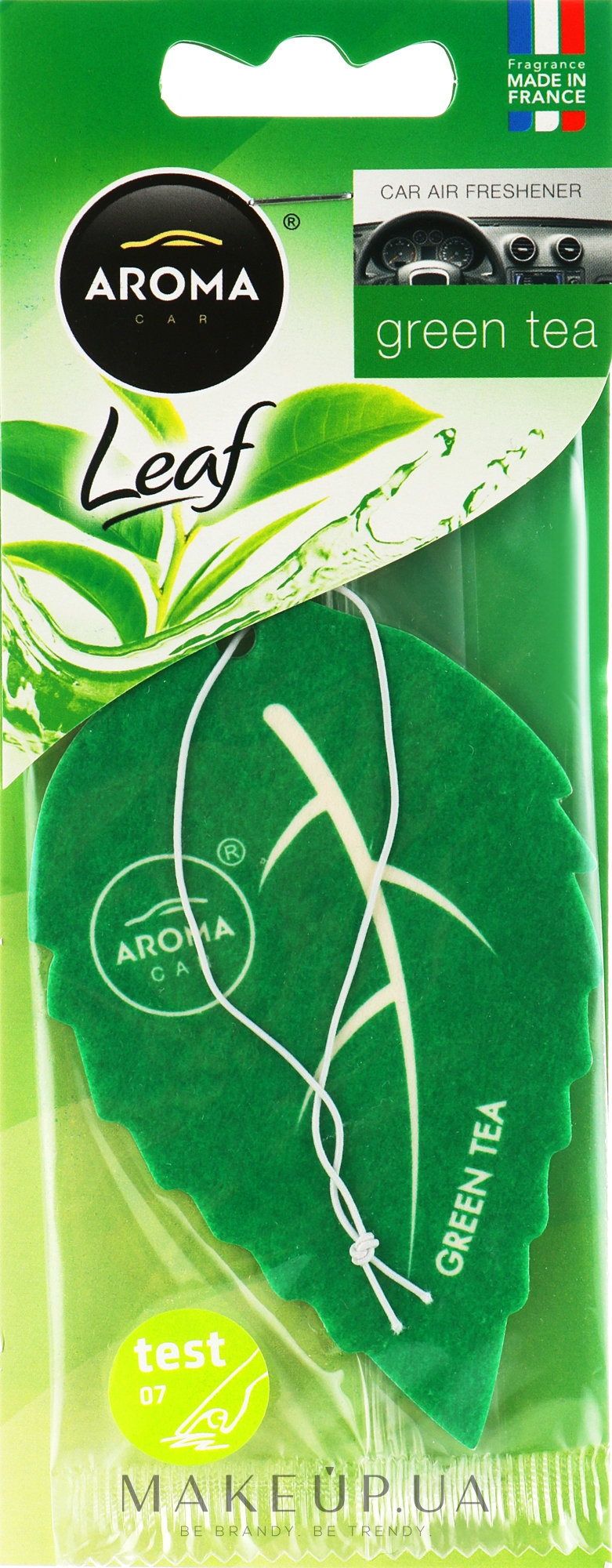 Ароматизатор для авто "Green Tea" - Aroma Car Leaf — фото 5.5g