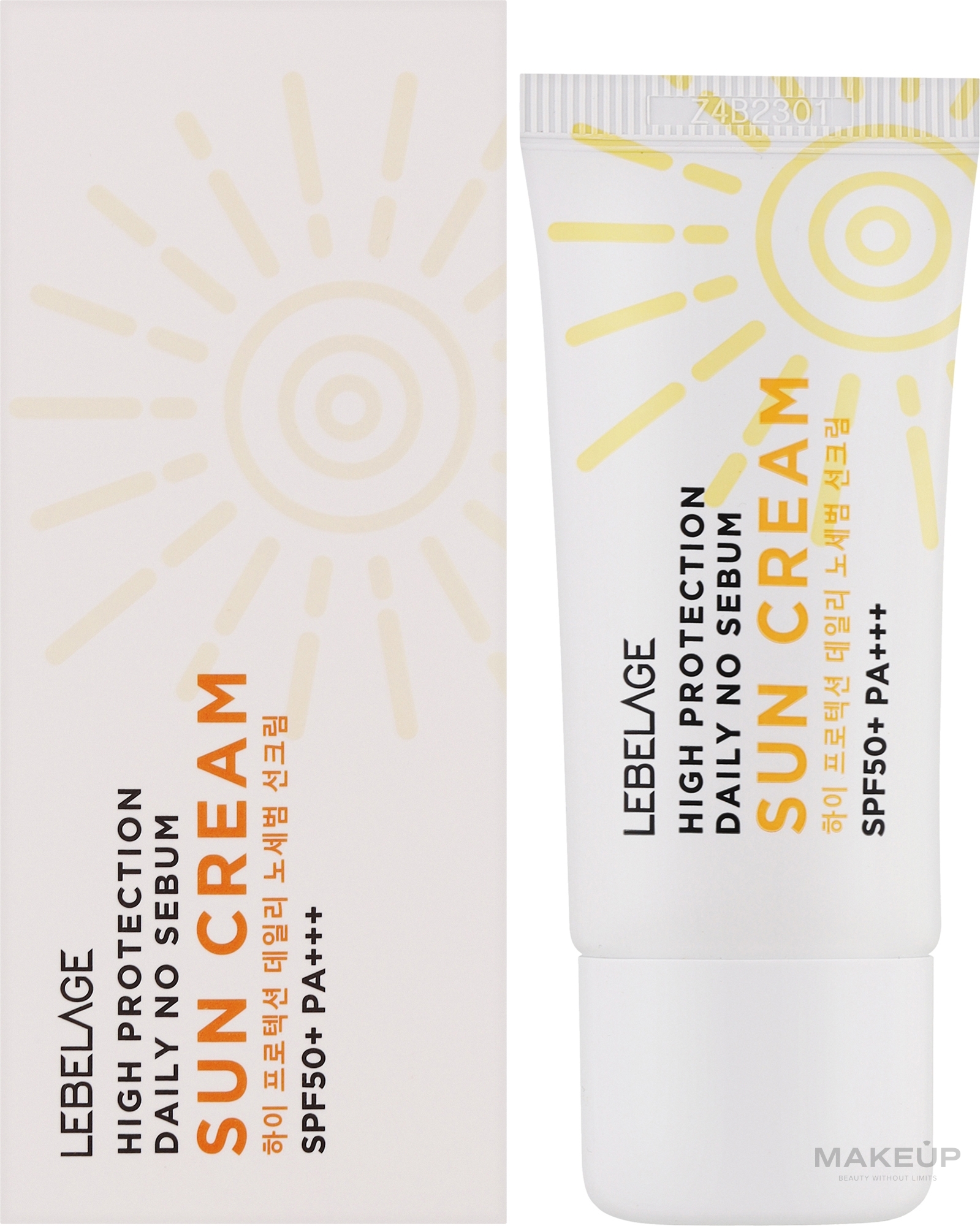 Солнцезащитный крем для лица - Lebelage High Protection Daily No Sebum Sun Cream — фото 30ml