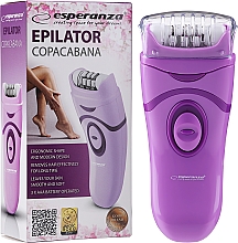 Эпилятор, сиреневый - Esperanza EBD002V Epilator Copacabana Violet — фото N3