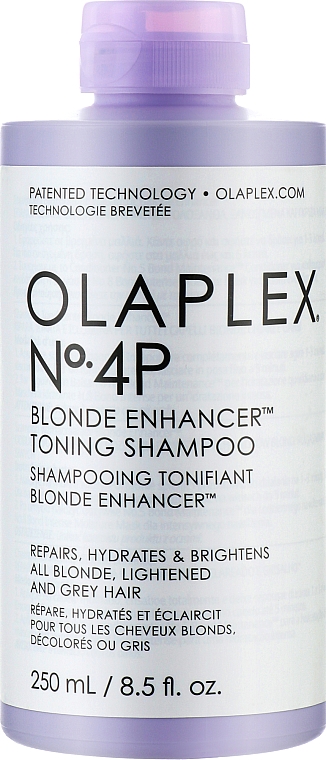 Тонувальний шампунь для волосся - Olaplex No 4P Blonde Enhancer Toning Shampoo
