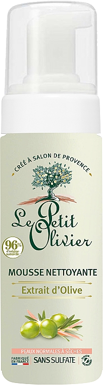 Очищуюча пінка для вмивання з оливковим маслом - Le Petit Olivier Face Cares With Olive Oil — фото N1