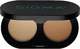 Тіні для брів подвійні - Sigma Beauty Color + Shape Brow Powder Duo — фото N1