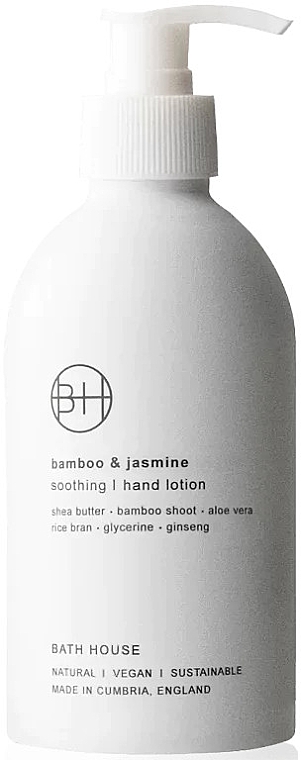 Лосьйон для рук з бамбуком і жасмином - Bath House Bamboo&Jasmine Hand Lotion — фото N1