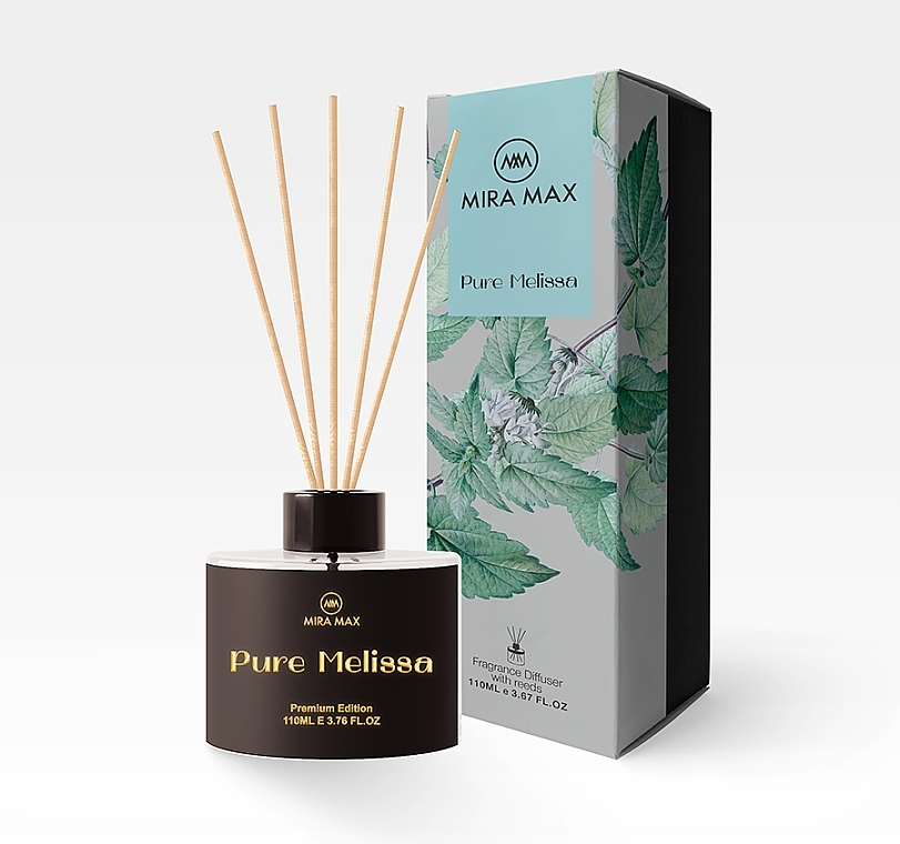 Аромадиффузор - Mira Max Pure Melissa Fragrance Diffuser With Reeds — фото N1