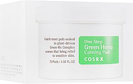 Успокаивающие диски для лица - Cosrx One Step Green Hero Calming Pad — фото N2