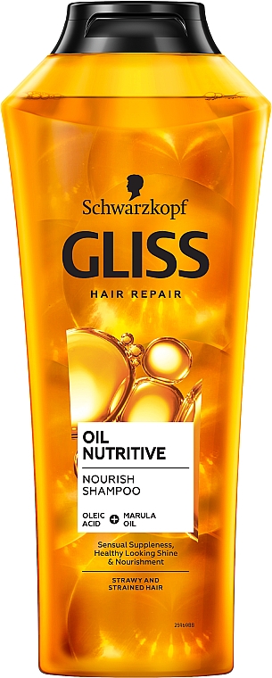 Питательный шампунь для сухих и поврежденных волос - Gliss Kur Oil Nutritive Shampoo — фото N3