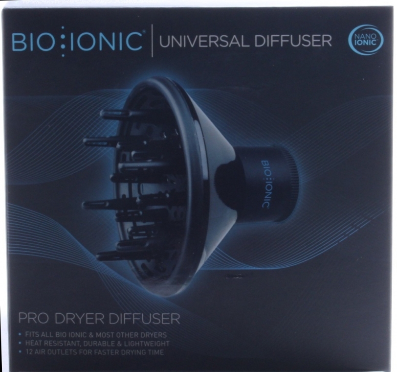 Диффузор для фена, черный - Bio Ionic Universal Diffuser Black — фото N3