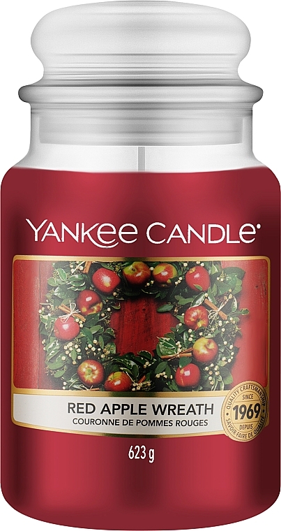 Ароматическая свеча "Красный яблочный венок" в банке - Yankee Candle Red Apple Wreath — фото N2