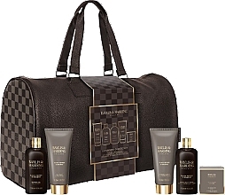 Парфумерія, косметика Набір, 6 продуктів - Baylis & Harding Black Pepper & Ginseng Men's Luxury Travel Bag Gift Set