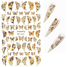 Парфумерія, косметика Наклейки для нігтів 3D "Метелики" - Deni Carte