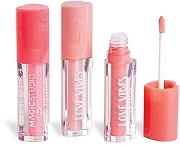 Набір блисків для губ - Magic Studio Love Vibes Lip Gloss Assorted (lip/gloss/3x3ml) — фото N1