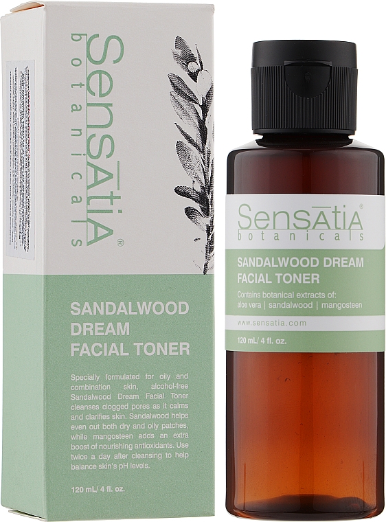 Тонік для обличчя "Сандалове дерево" - Sensatia Botanicals Sandalwood Dream Facial Toner
