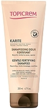 Мягкий укрепляющий шампунь для волос с маслом ши - Topicrem Karite Gentle Fortifying Shampoo — фото N1