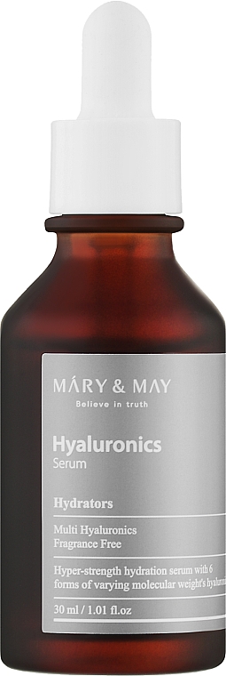 Відновлювальна сироватка для обличчя з гіалуроновою кислотою - Mary & May Hyaluronics Serum — фото N1