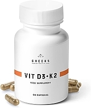 Парфумерія, косметика Харчова добавка "Вітаміни D3 + K2" - Cheers Vitamin D3 + K2