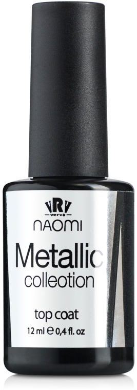 Закрепитель для гель-лака - Naomi Metallic Collection Top Coat — фото N1