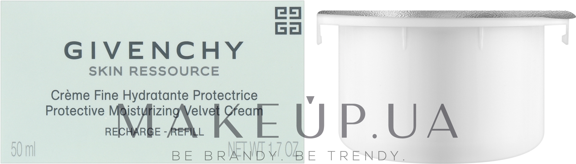 Зволожувальний легкий крем для обличчя - Givenchy Skin Ressource Protective Moisturizing Velvet Cream (змінний блок) — фото 50ml