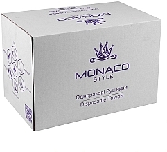 Рушники одноразові, 40х70 см, складені, гладенькі, 100 шт. - Monaco Style — фото N3
