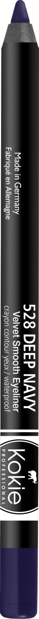 Водостойкий карандаш для глаз - Kokie Professional Waterproof Velvet Smooth Eyeliner Pencil — фото 528 - Deep Navy